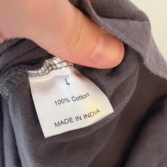 Sun and Moon Graphic Tee in Charcoal with Cream Print size large - Picture 6 of 6